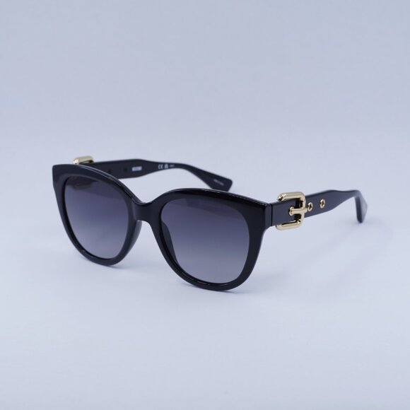 Moschino MOS143/S 0807 9O Square Sunglasses - Black/Grey display picture 1